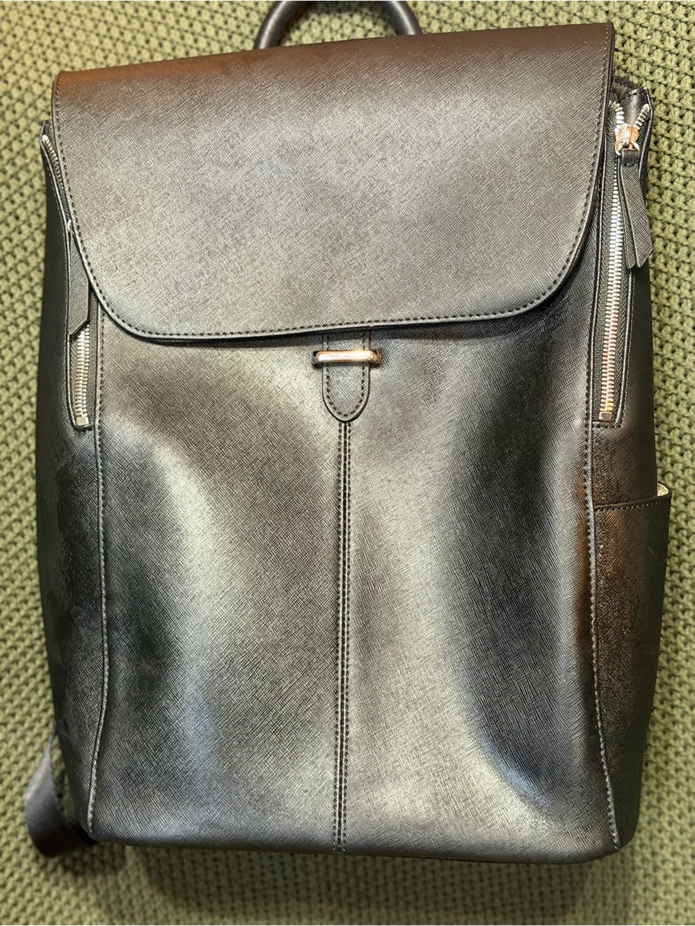 Samsonite Black Saffiano Leather Backpack